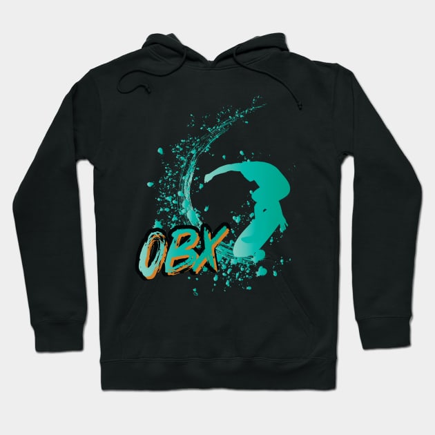 OBX Surfer Splash - Outer Banks Hoodie by thepinecones